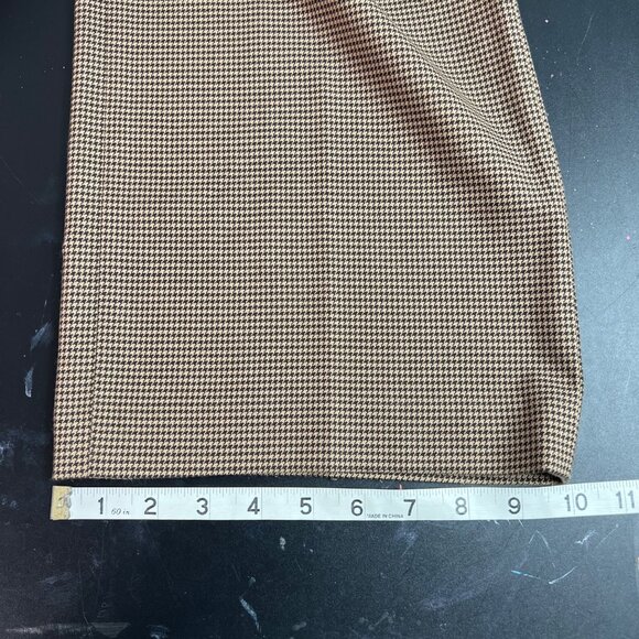 VTG Lauren Ralph Lauren Houndstooth Brown Women's Sanderson Dress Pants Size 8 - Picture 7 of 11